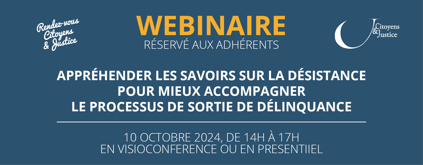 webinaire réservé aux adhérents - appréhender la désistance